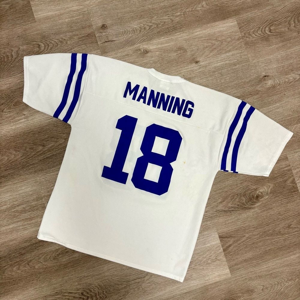 Vintage Logo Athletic Indy Colts Manning Jersey I2